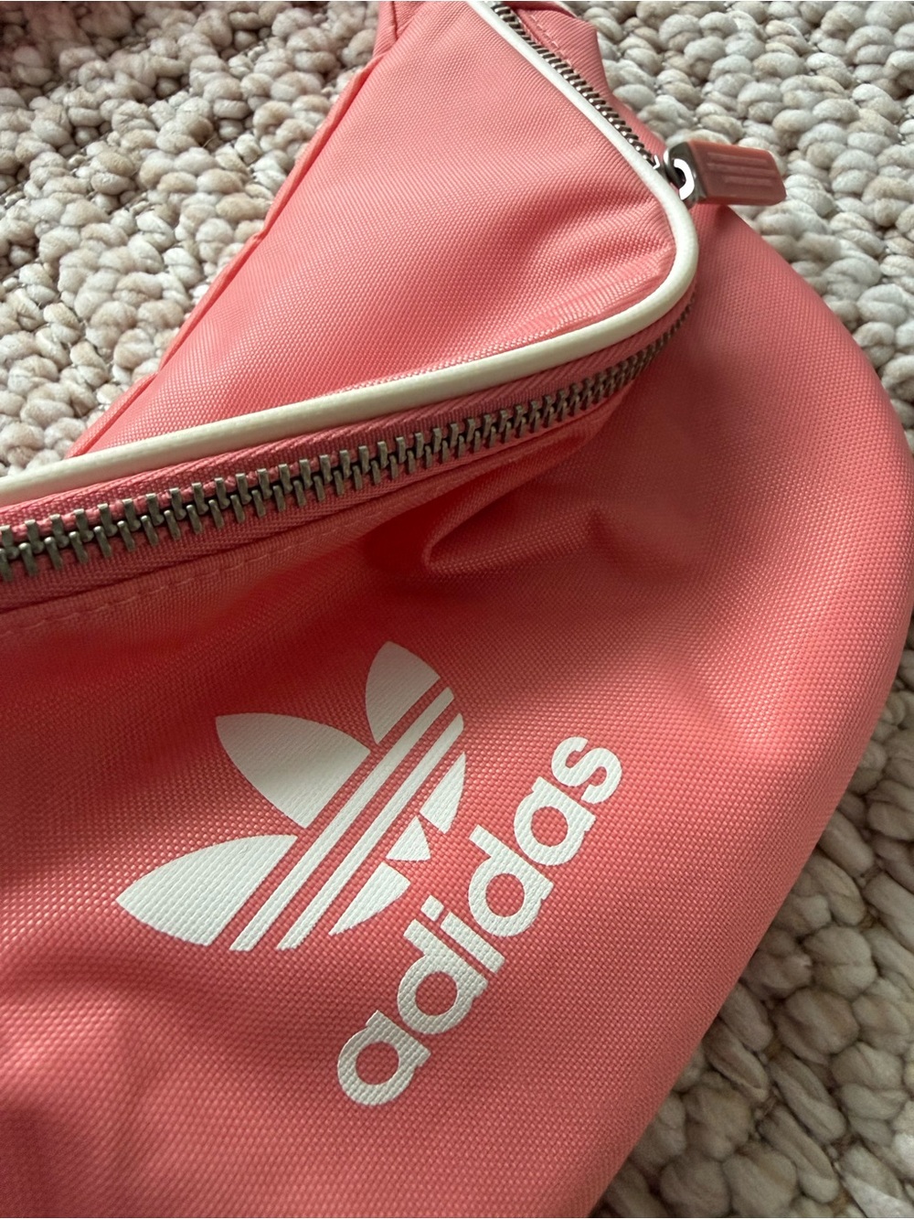 adidas Coral Pink Trefoil Waist Pack - Picture 3 of 7
